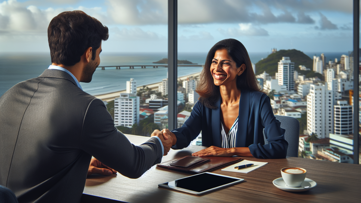 Empresária realizando a troca de contador em Salvador com a equipe da Digital.Cont.