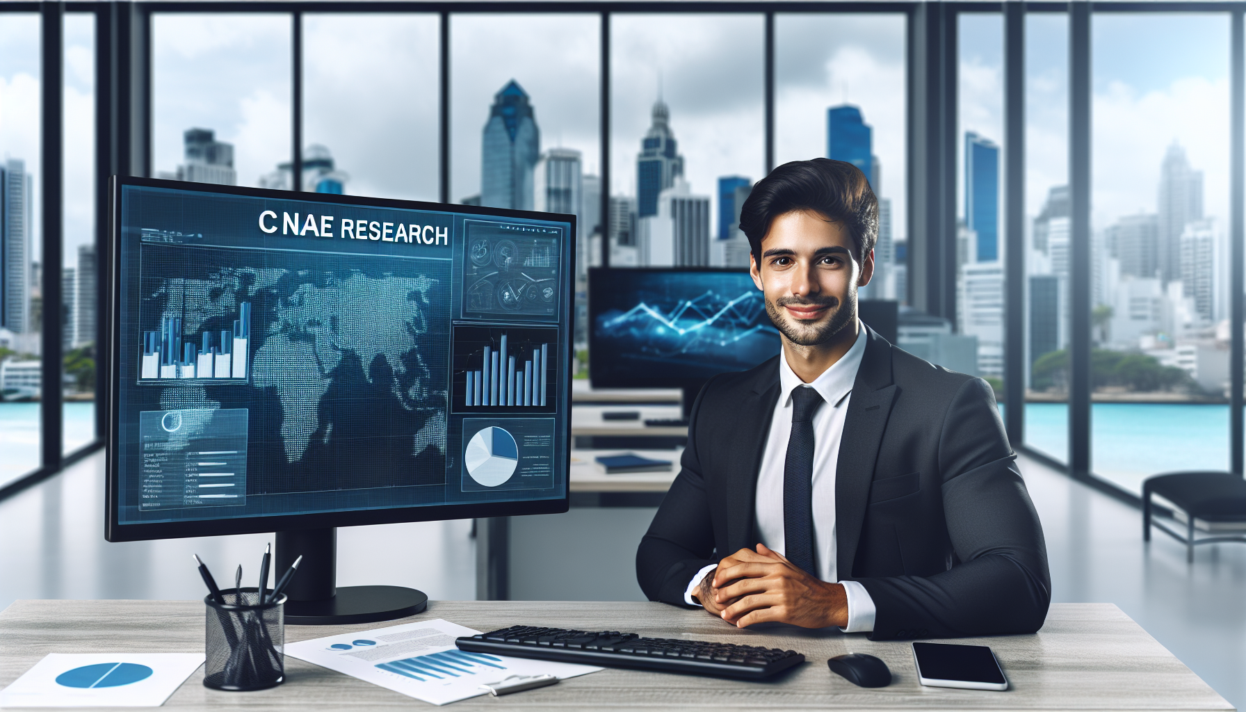Contador analisando tabela de CNAEs para abertura de empresa em Salvador
